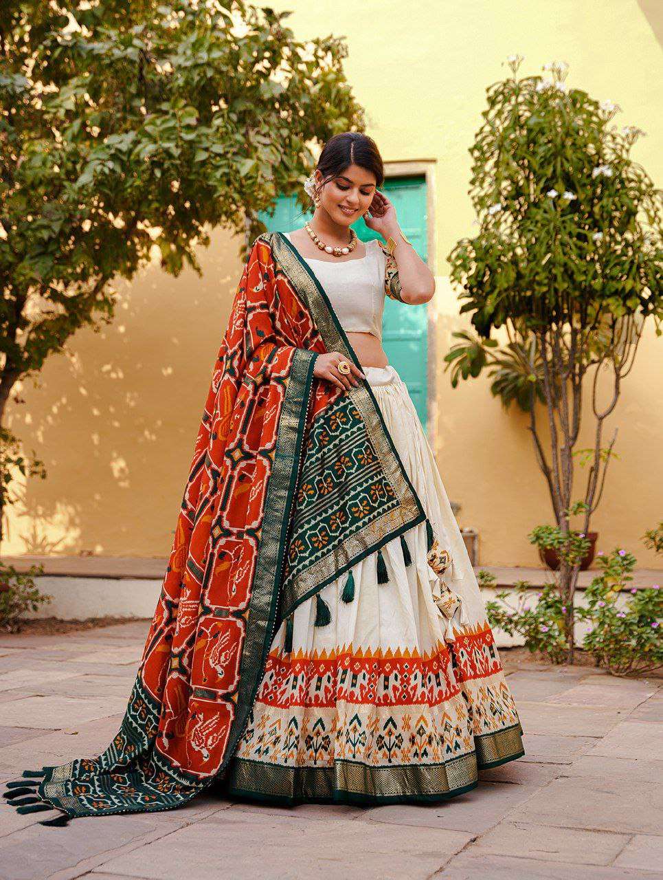 Women's Ethnic Printed Lehenga Choli Set with Patola Design Dupatta ? Festive & Cultural Wear