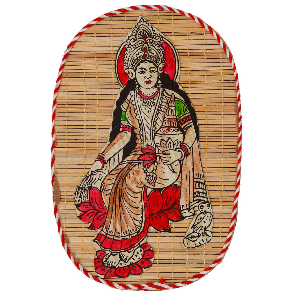 Bamboo Hand Crafted Wall Hangings Of Godess Laxmi Ji For Home Decor